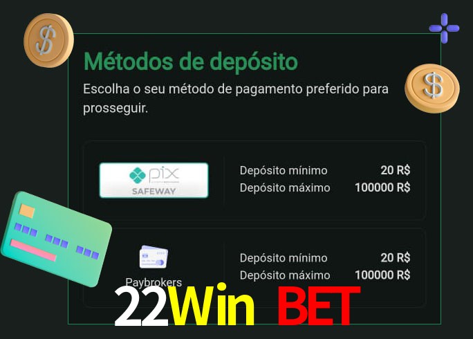 O cassino 22Win Bet oferece uma grande variedade de métodos de pagamento
